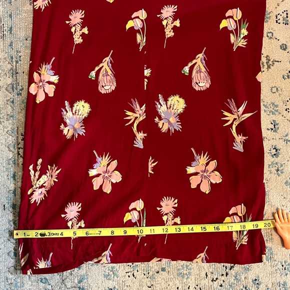 Madewell Red Tropical Print Floral Dress Medium - Picture 9 of 15